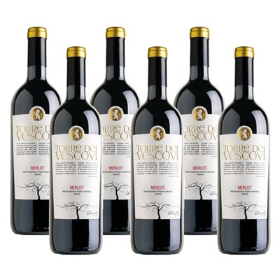 Case of 6 Torre dei Vescovi Merlot 75cl Red Wine Wine